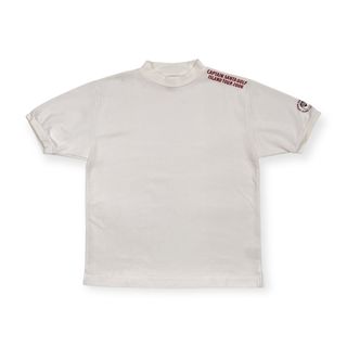 キャプテンサンタ(CAPTAIN SANTA)のCAPTAIN SANTA キャプテンサンタ GOLF CLUB 肩刺繍入り ハイネック 半袖Tシャツ カットソー サイズ M /ホワイト/ジョイマークデザイン(その他)