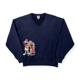 キャプテンサンタ(CAPTAIN SANTA)のCAPTAIN SANTA キャプテンサンタ GOLF CLUB ゴルフプリント 長袖 スウェット トレーナー シャツ サイズ L /ネイビー(その他)