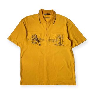 グリーンクラブ(GREEN CLUBS)のGREENCLUBS グリーンクラブ ワーナーコラボ 鹿の子 半袖 ポロシャツ 3/イエロー メンズ(その他)
