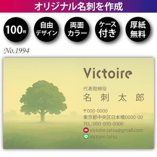 名刺作成 名刺印刷 100枚 両面 フルカラー 紙ケース付 No.1994