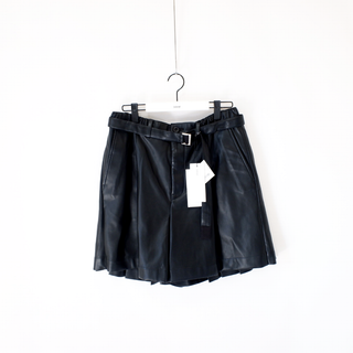 サカイ(sacai)のsacai Faux Leather Shorts フェイクレザーショーツ 3(ショートパンツ)