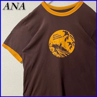 【ANA】 沖縄キャンペーン リンガー Tシャツ バックプリント