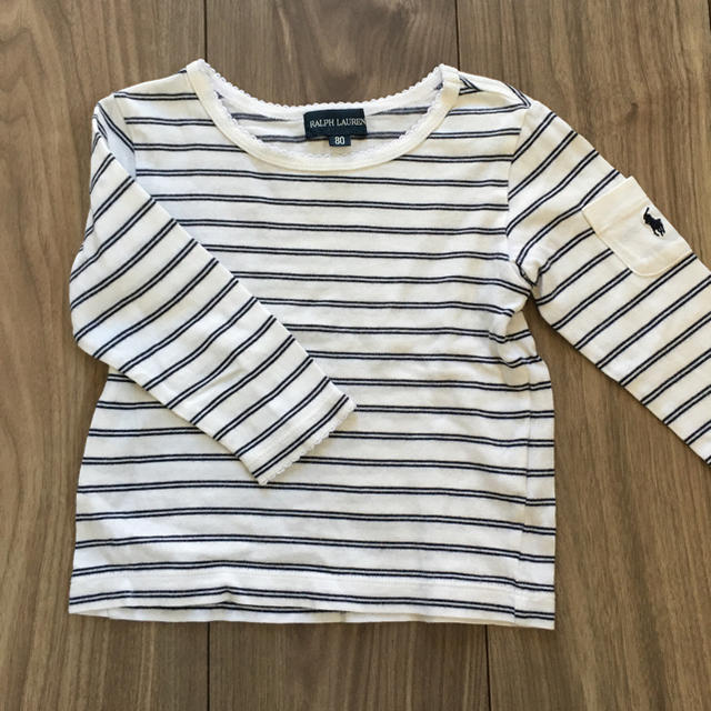 Ralph Lauren(ラルフローレン)の☆新品☆ RALPH LAUREN ボーダートップス キッズ/ベビー/マタニティのベビー服(~85cm)(ニット/セーター)の商品写真