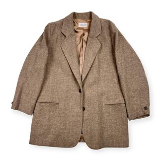 ランズエンド(LANDS’END)のUSA製 LANDS'END ランズエンド ウール テーラードジャケット 12/ベージュ系 レディース(テーラードジャケット)