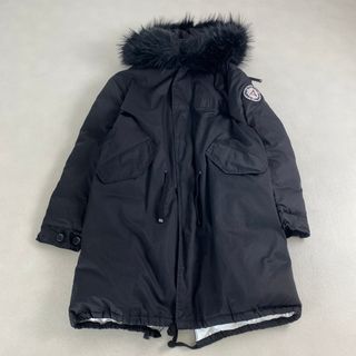 ショッフェル(Scoffel)のSchoffel　ダウンジャケット　モッズコート　フードファー付き　ロゴワッペン(ダウンジャケット)