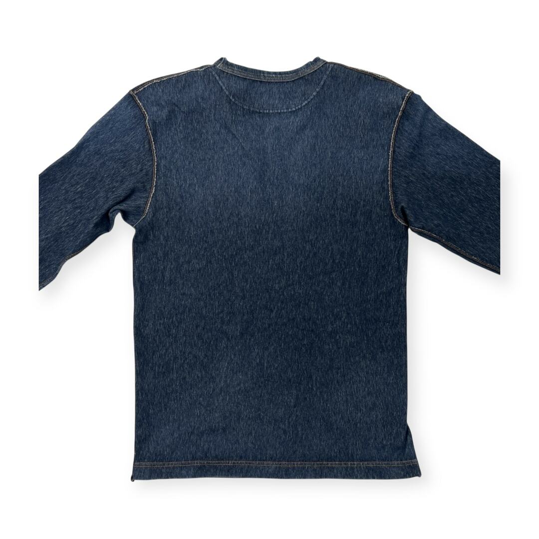 45R(フォーティファイブアール)の45R フォーティファイブアール デニム風 ストレッチ 長袖Tシャツ カットソー サイズ 3 /インディゴ系/日本製 メンズのトップス(シャツ)の商品写真