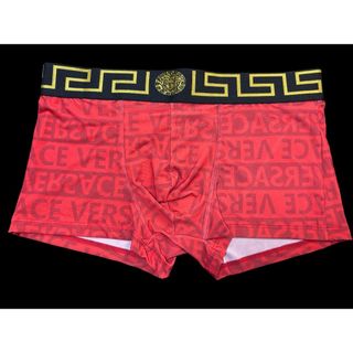 新品 ヴェルサーチ レッド ロゴ ボクサーパンツ L(ボクサーパンツ)