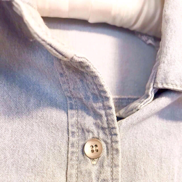 デニムシャツ ロング レディースのトップス(シャツ/ブラウス(長袖/七分))の商品写真