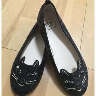 ギャップ(GAP)の新品❤️猫フラットシューズ23㎝(バレエシューズ)