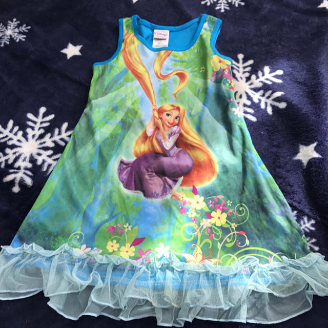 Disney(ディズニー)のサリー様専用☆ラプンツェル♡チュール付きワンピース キッズ/ベビー/マタニティのキッズ服女の子用(90cm~)(ワンピース)の商品写真