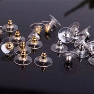 シルバー10個+ゴールド10個 円盤 ピアスキャッチ 下向き防止