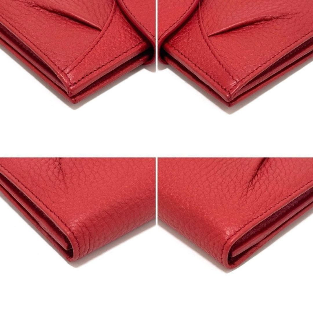 Salvatore Ferragamo(サルヴァトーレフェラガモ)のサルヴァトーレ フェラガモ 長財布 ロングウォレット ガンチーニ レッド 赤 シルバー レザー 本革 JL-22 6773 Salvatore Ferragamo レディースのファッション小物(財布)の商品写真