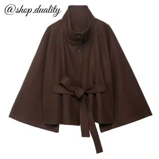 🐿️9月新作🌰18071◆brown ブラウン コート(ガウンコート)