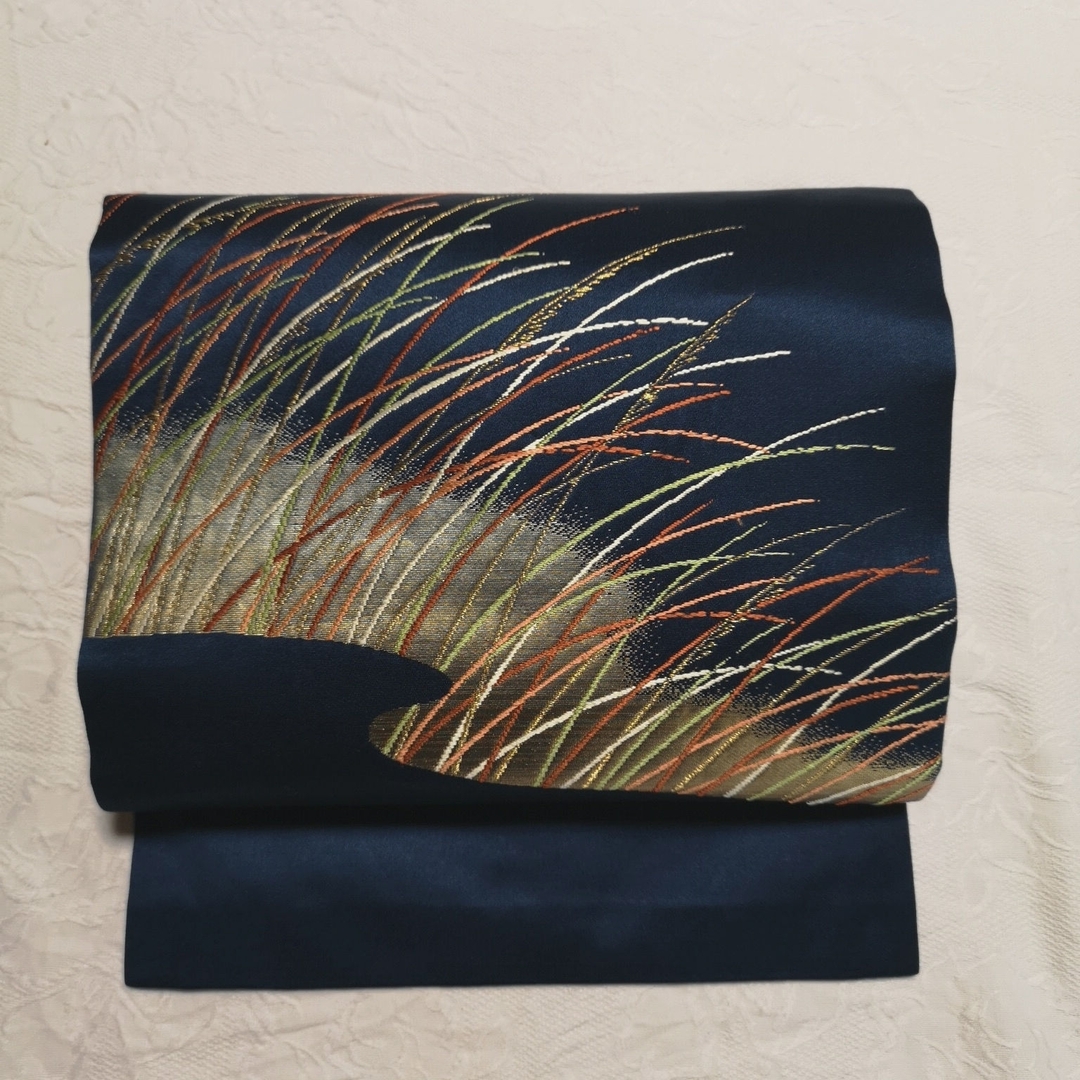 名古屋帯 正絹 金糸 刺繍 着物 レディースの水着/浴衣(帯)の商品写真