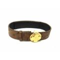 LOUIS VUITTON ルイヴィトン ブレスレット グッドラック ブレス M64441 ブラウン オーストリッチ ユニセックス ゴールド金具 美品【本物保証】