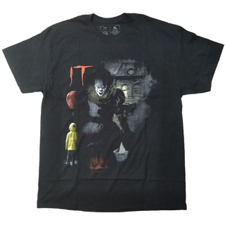 IT／イット　Tシャツ　XL　黒　ペニーワイズ　映画T　ムービーT　公式 *(Tシャツ/カットソー(半袖/袖なし))