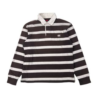 カンタベリー(CANTERBURY)のCanterbury of New Zealand カンタベリー ボーダー 長袖 ラグビーシャツ ポロシャツ S/メンズ(ポロシャツ)
