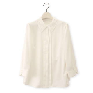 レッセパッセ(LAISSE PASSE)の新品レッセパッセ　七分袖シアーカラーブラウス(シャツ/ブラウス(長袖/七分))