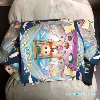 大人の兵児帯【でぃにゃあ】半幅　ぱにゃんく