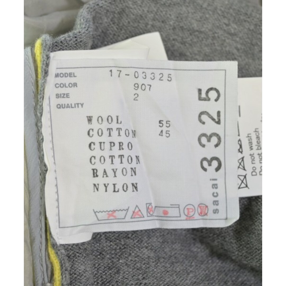 sacai(サカイ)のsacai サカイ ワンピース M グレー 【古着】【中古】【送料無料】 レディースのワンピース(ひざ丈ワンピース)の商品写真