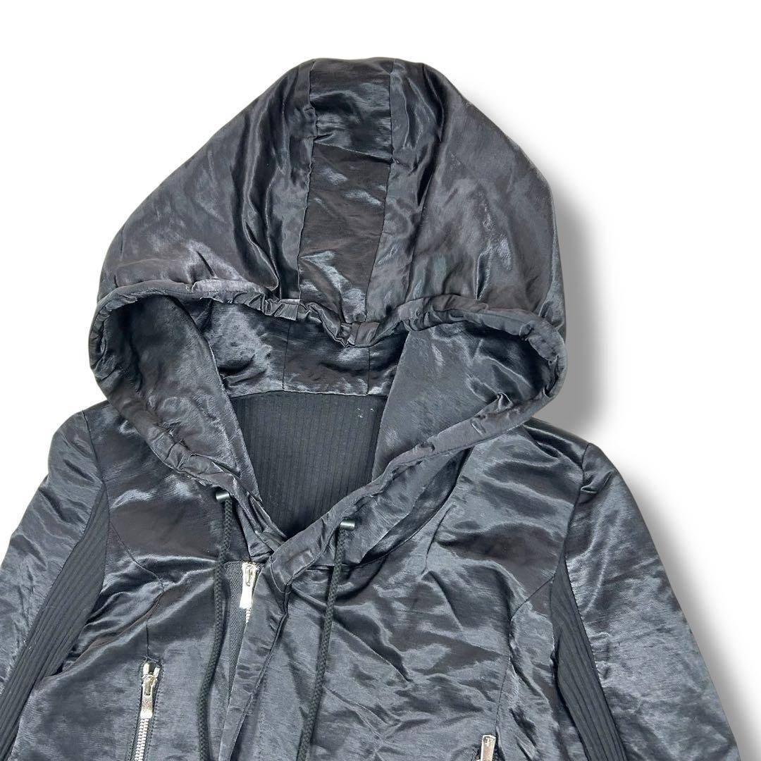 bajra zip hoodie black S Y2K grunge