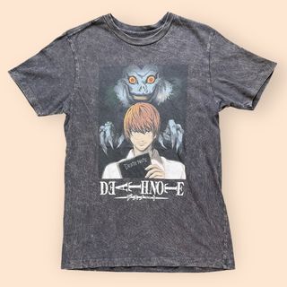 アニメT デスノート 半袖 プリント Tシャツ M ダークグレー
