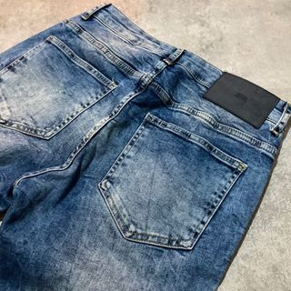 ザラ(ZARA)の【ZARA MAN】ザラ マン クラッシュ加工 バイカーデザイン スキニーデニム(デニム/ジーンズ)