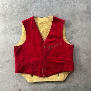 60s carter's カーターズ ダックベスト レッド×ボア付き 