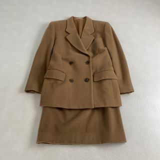 バーバリー(BURBERRY)のバーバリーズ　セットアップ　キャメル　ウール　Burberrys　スカートスーツ(セット/コーデ)