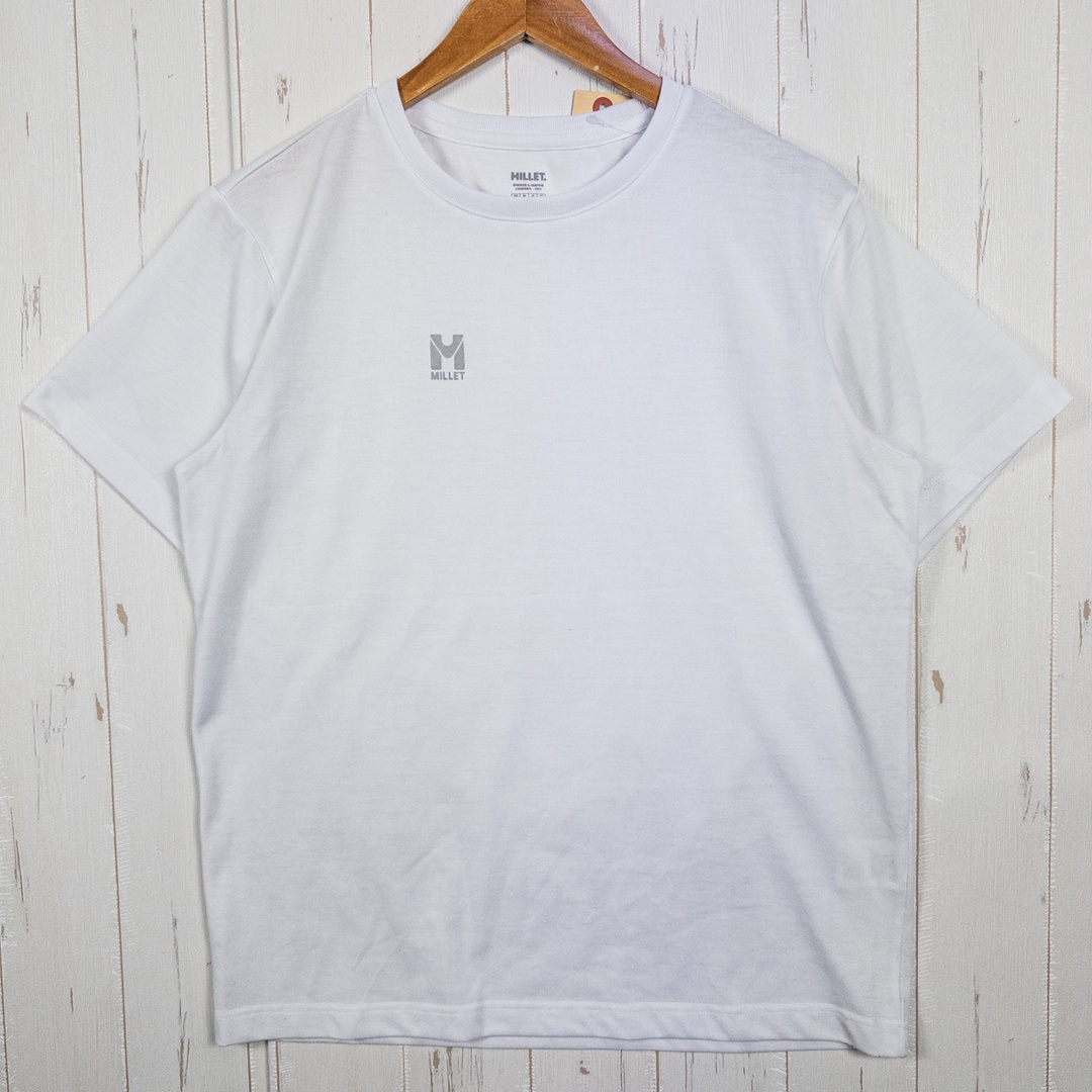 MILLET(ミレー)の【Men's M ホワイト系】 Millet ( ミレー ) インセクト バリヤー M ロゴ Tシャツ ショート スリーブ INSECT BARRIER M LOGO T-SHIRT SHORT SLEEVE ポ メンズのトップス(Tシャツ/カットソー(半袖/袖なし))の商品写真