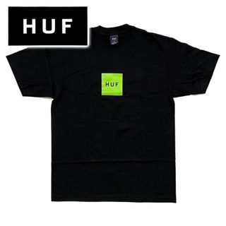 ハフ(HUF)の送料無料 メンズ Tシャツ ブラック HUF ハフ SET BOX S/S TEE TS01954 M L XL ハフセットボックスロゴプリントTシャツ hf38(Tシャツ/カットソー(半袖/袖なし))