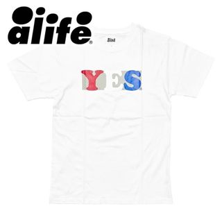 エーライフ(ALIFE)の送料無料 メンズ Tシャツ ホワイト ALIFE エーライフ M エーライフYESプリントTシャツ ff23_01(Tシャツ/カットソー(半袖/袖なし))