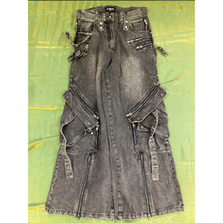 NO/FAITH STUDIOS FLARE CARGO DENIM PANTS