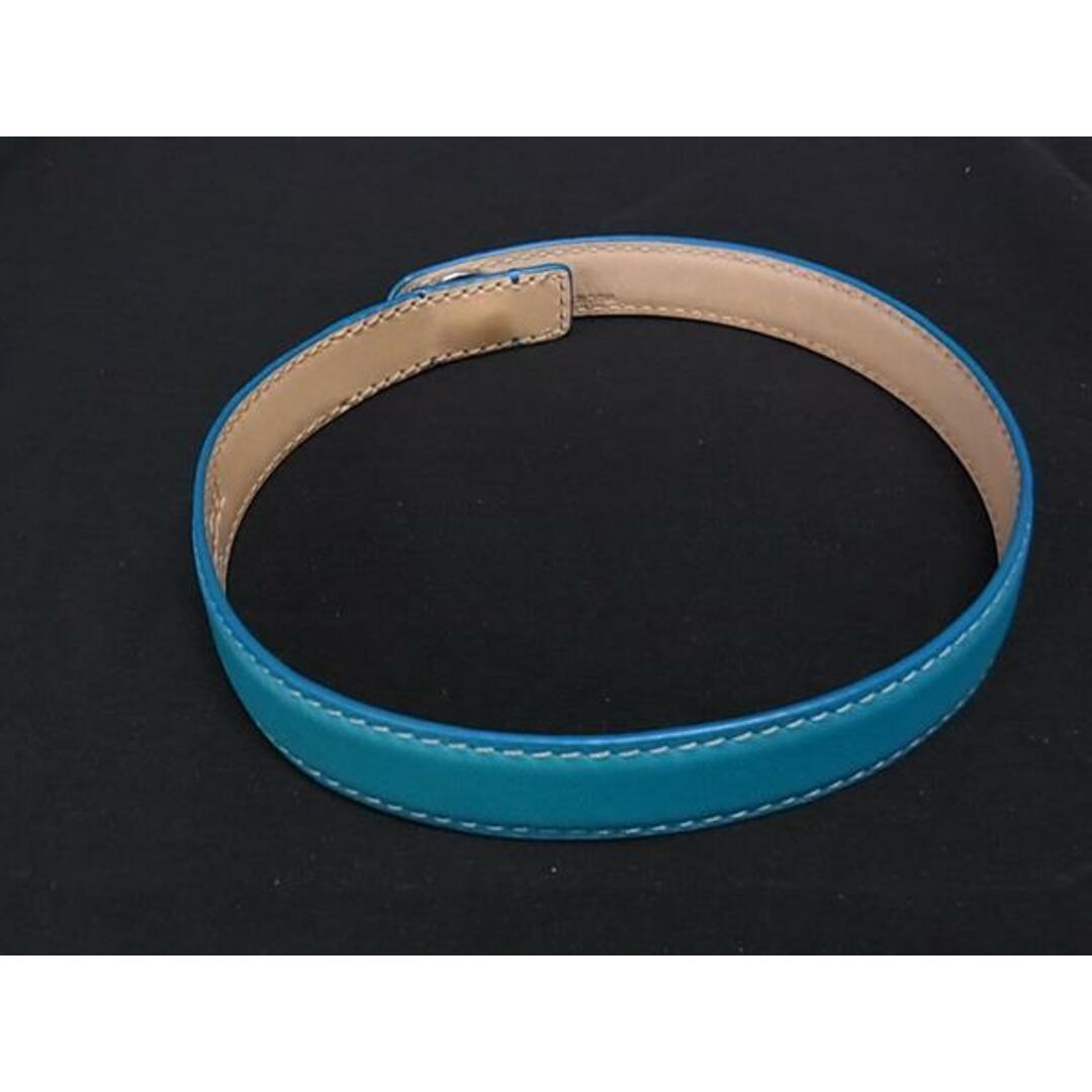 COACH(コーチ)の■美品■ COACH コーチ ターンロック レザー チョーカー ペンダント アクセサリー レディース エメラルドグリーン系 DH0257 レディースのアクセサリー(その他)の商品写真