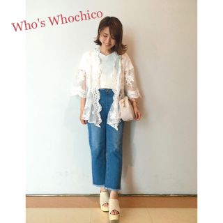 フーズフーチコ(who's who Chico)の【1度着用のみ！】Who's Whochico レースアップショートガウン(カーディガン)