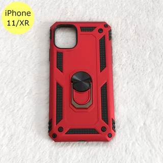 耐衝撃 衝撃吸収 iPhone11/XRケース レッド(iPhoneケース)