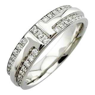 ティファニー Tナロー リング 指輪 10.5号 18金 K18ホワイトゴールド ダイヤモンド レディース TIFFANY&Co. 中古