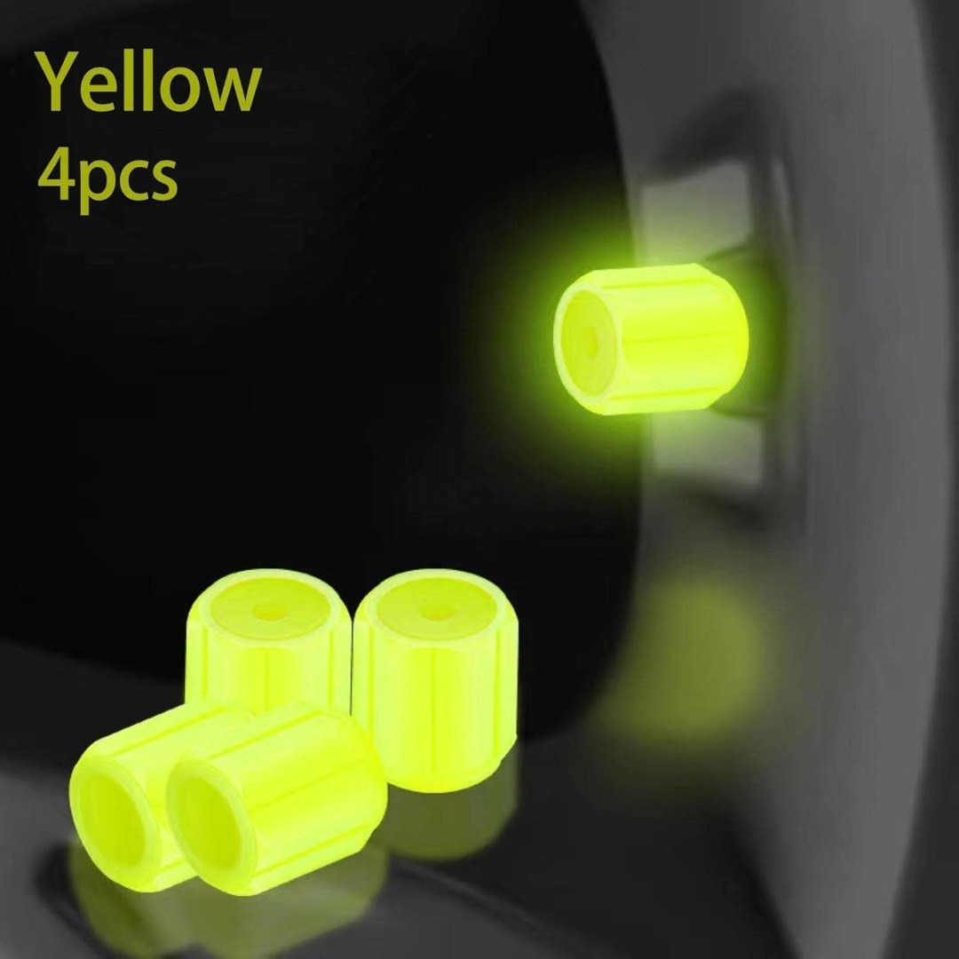 200系 ハイエース 簡単ポン付け バルブキャップ ライティング蓄光 トヨタ 自動車/バイクの自動車(車種別パーツ)の商品写真