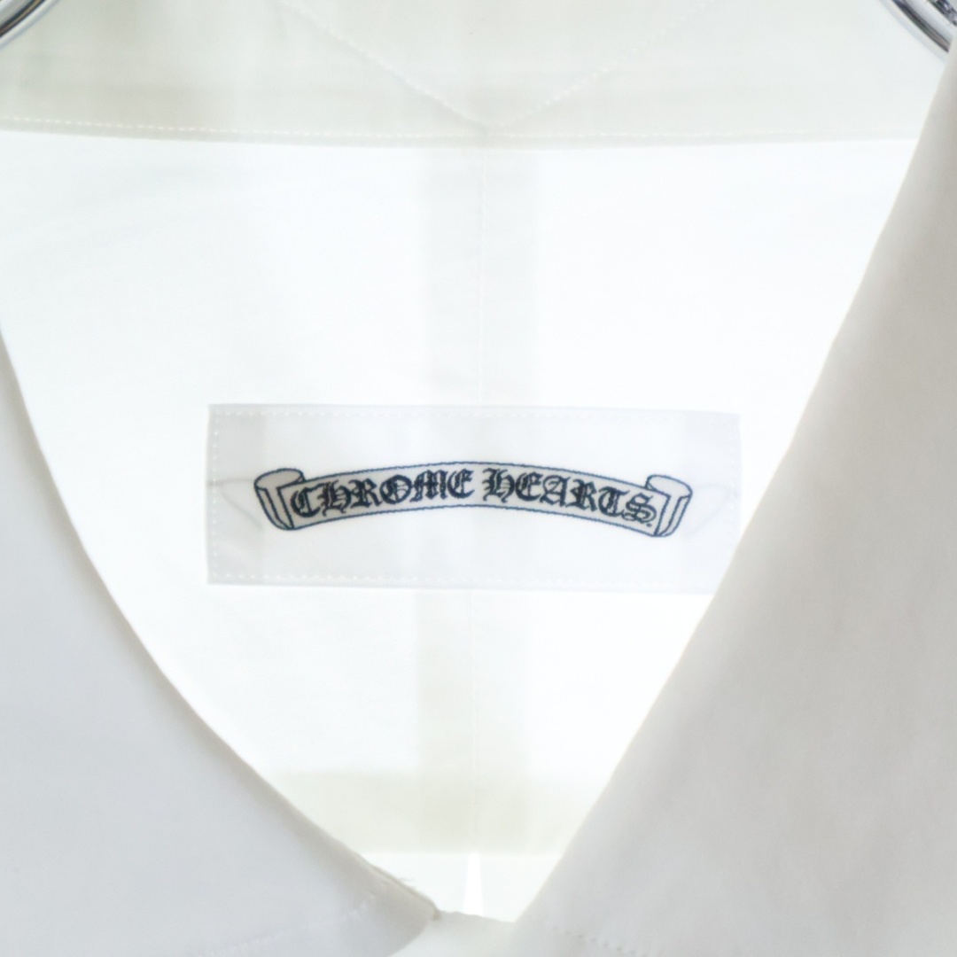 Chrome Hearts(クロムハーツ)のCHROME HEARTS クロムハーツ BS FLEUR DRESS SHIRT BSフレアボタン オーバーサイズコットン長袖シャツ ホワイト メンズのトップス(シャツ)の商品写真