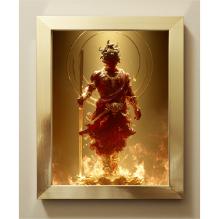 240【赤不動・金】炎と光で守り導く明王【神仏画】