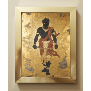 242【黒不動・金屏風】闇を祓う守護の炎【神仏画】