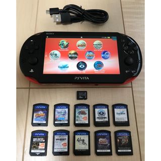 ✨PSVITA 本体一式 PCH-2000＋ソフト10本セット✨16GBSD付