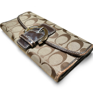 COACH 長財布　シグネチャー　ベージュ