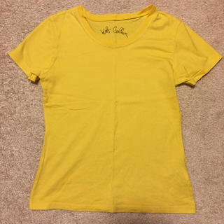 ヒューマンウーマン(HUMAN WOMAN)のコットン100% Tシャツ イエロー(Tシャツ(半袖/袖なし))