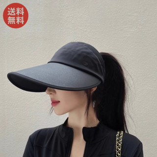 【新品】キャップ ブラック 日よけ帽子 ツバ13cm ユニセックス