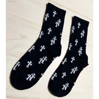 十字架 クロス ソックス 靴下 ブラック(ソックス)