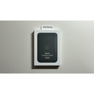 【新品】純正MagSafe対応iPhoneファインウーブンウォレット・グリーン①