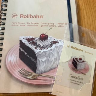 アメリカンスイーツ ロルバーン ポケット付メモL　ブックマーク　クリーム