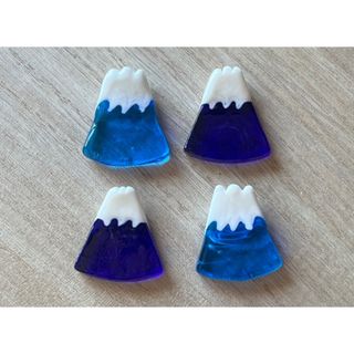 【新品】ガラスの富士山の箸置き(4つ)