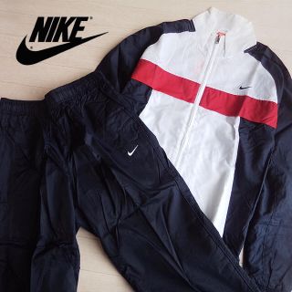 ナイキ(NIKE)の新品 Lサイズ■NIKE■ナイキ ナイロン ジャージ上下 ネイビー ホワイト(ナイロンジャケット)